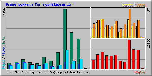 Usage summary for poshalabsar.ir